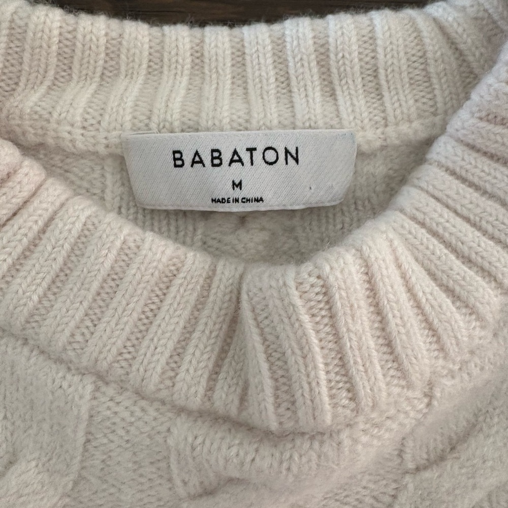 Babaton Ivory Cable Knit Sweater - Picture 2 of 5